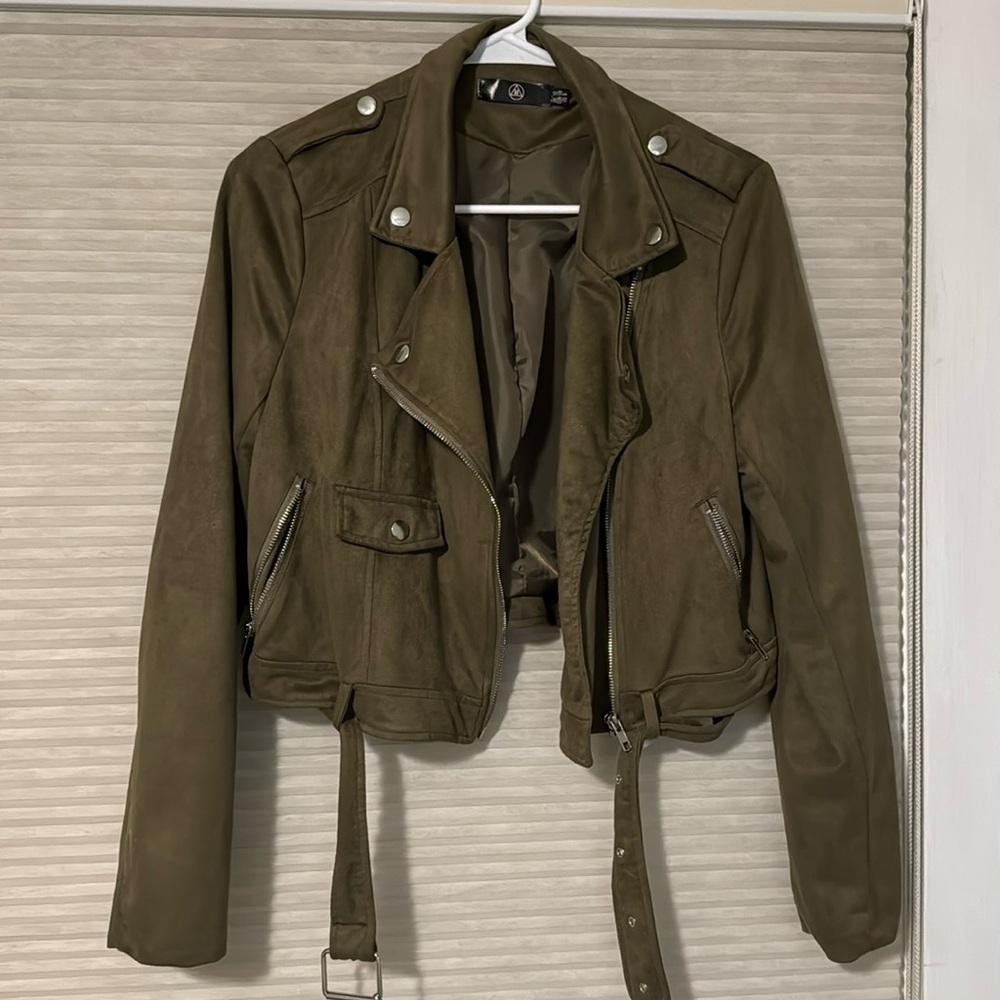 Green suede jacket